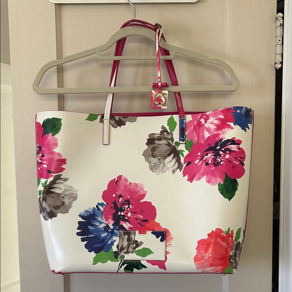 Kate Spade Floral Tote with Pink and Blue